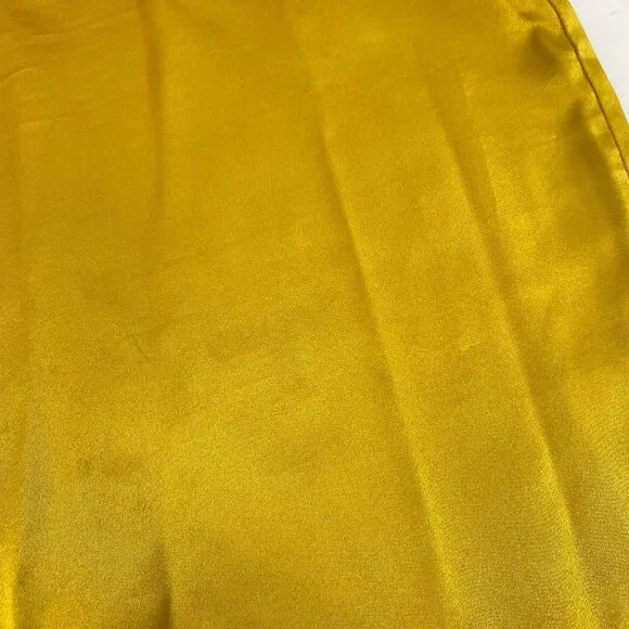 Reformation Zya Silk Yellow Dress 6 Dress - Picture 12 of 13